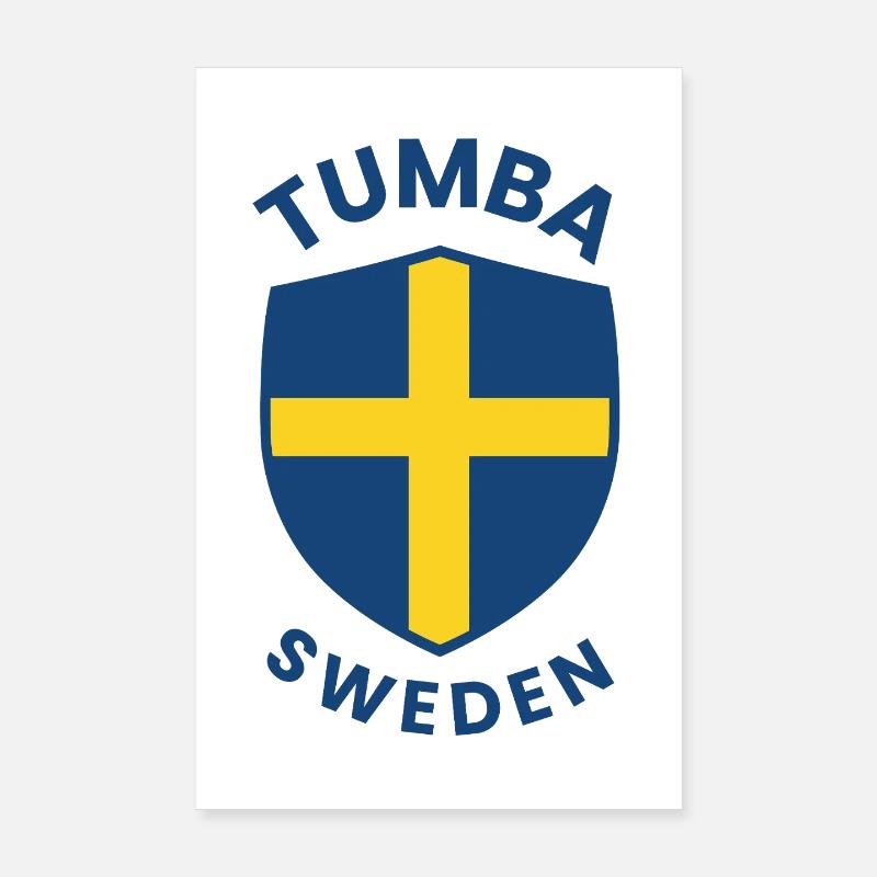 Tumba Sweden Shield Design Poster 8" x 12" (20x30 cm)