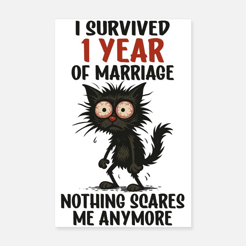 1. Hochzeitstag Geschenk Mann Frau Ehemann Ehefrau Poster 20x30 cm