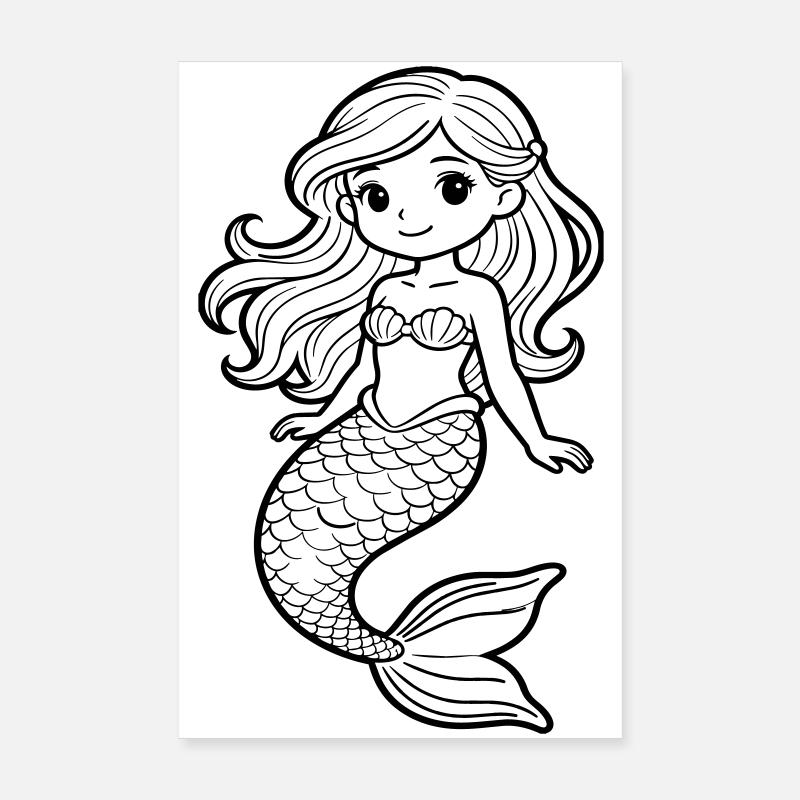 sirène Poster 20 x 30 cm