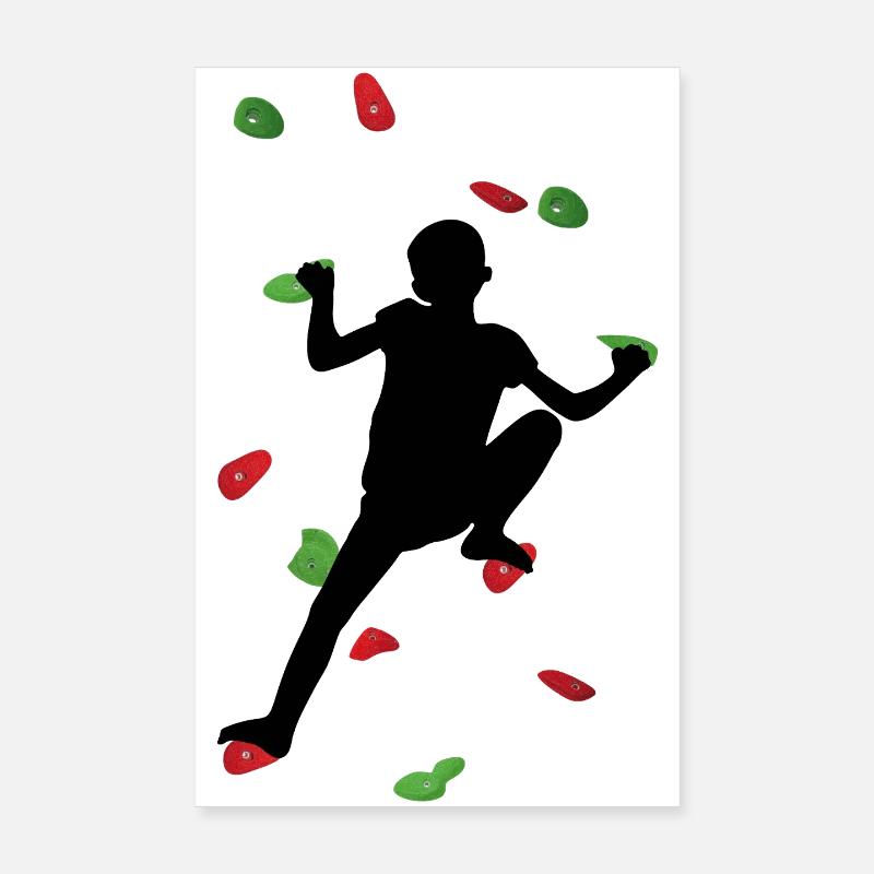 Kids climbing wall – child Climber Poster 8" x 12" (20x30 cm)