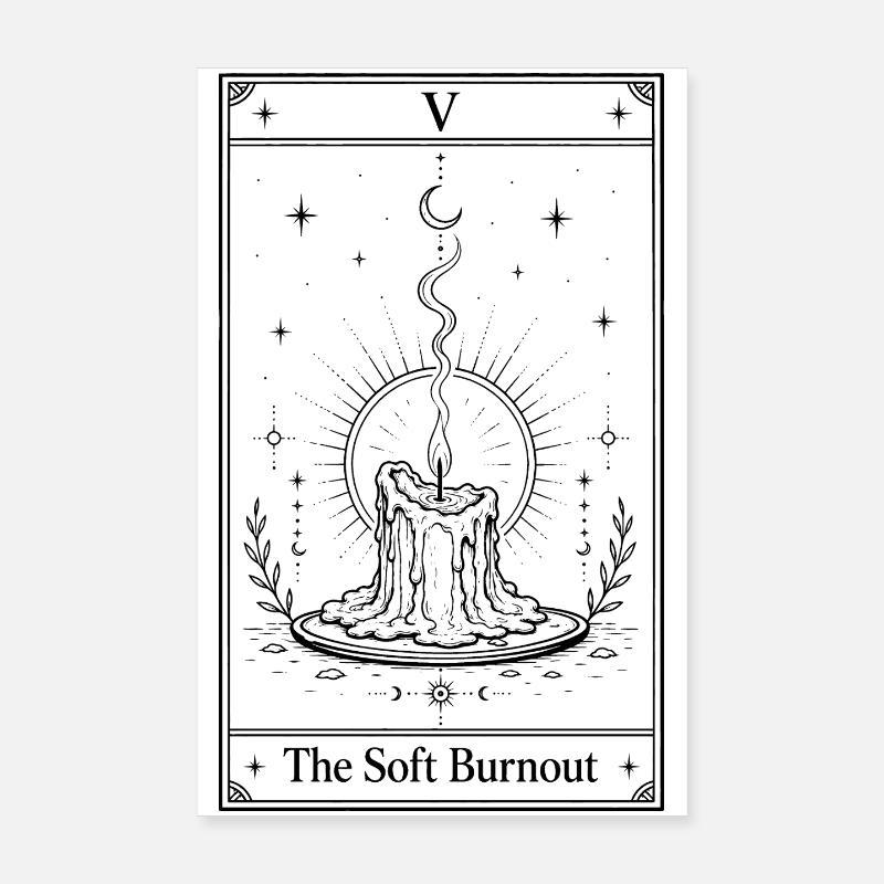Burnout doux | Carte de tarot Poster 20 x 30 cm