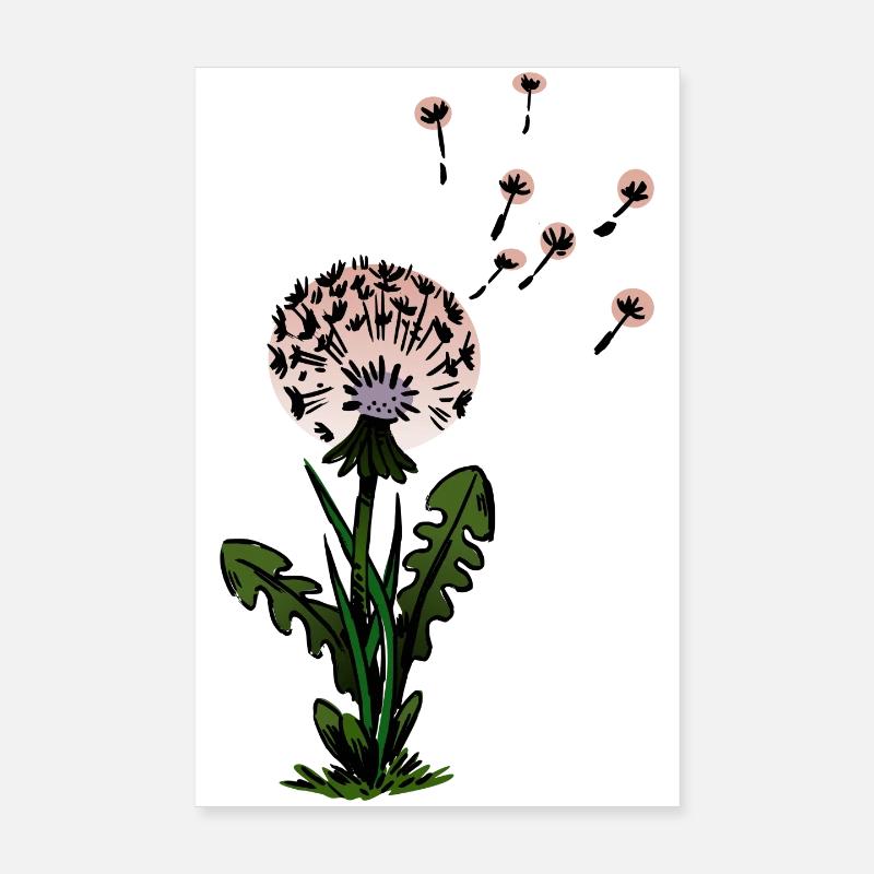 Löwenzahn Träumerische Blüten Poster 20x30 cm