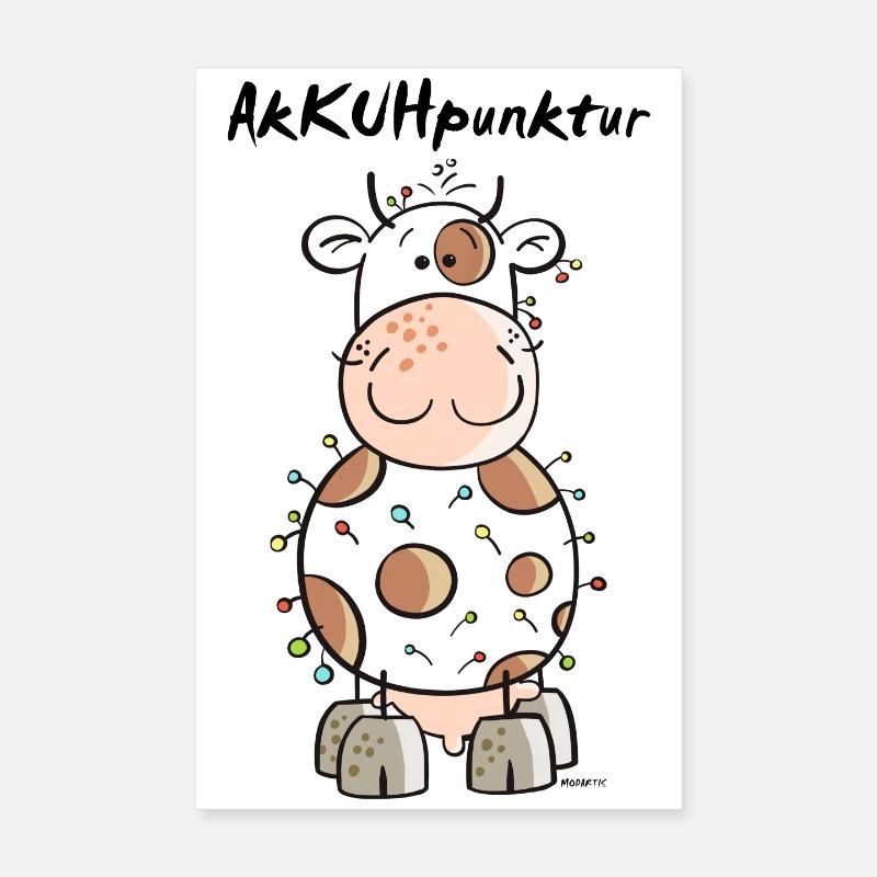 Akkuhpunktur - Poster 20x30 cm - Weiß