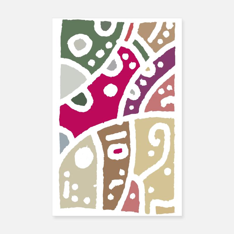 Muster Kunst - Ethno Farbe Poster 20x30 cm