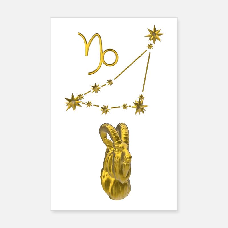 Constellation Capricorne 3D, or Poster 20 x 30 cm