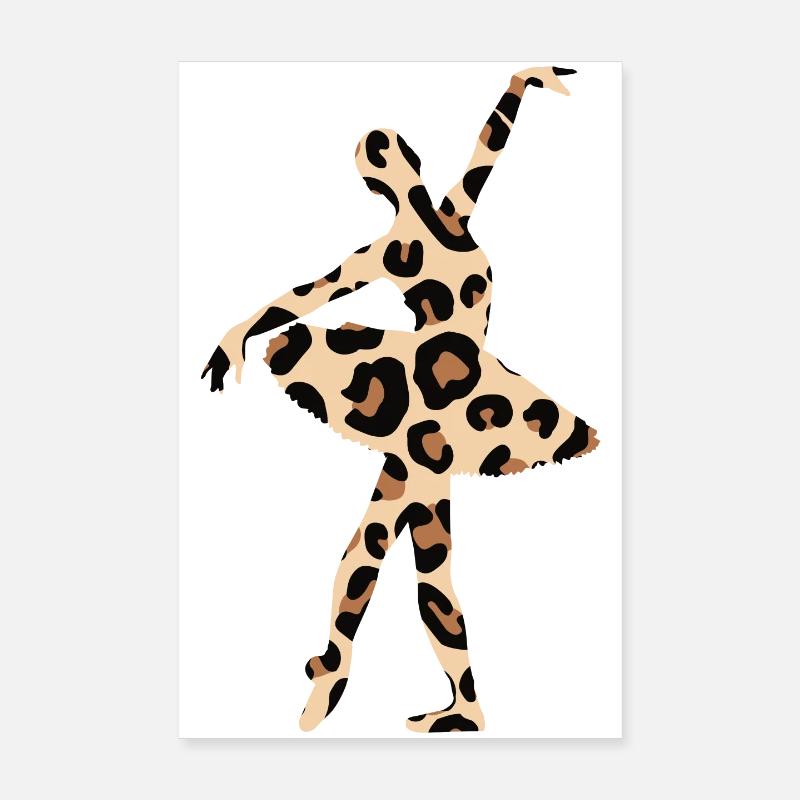 Ballerina Leopard Ballett Tänzerin Geschenk Poster 20x30 cm