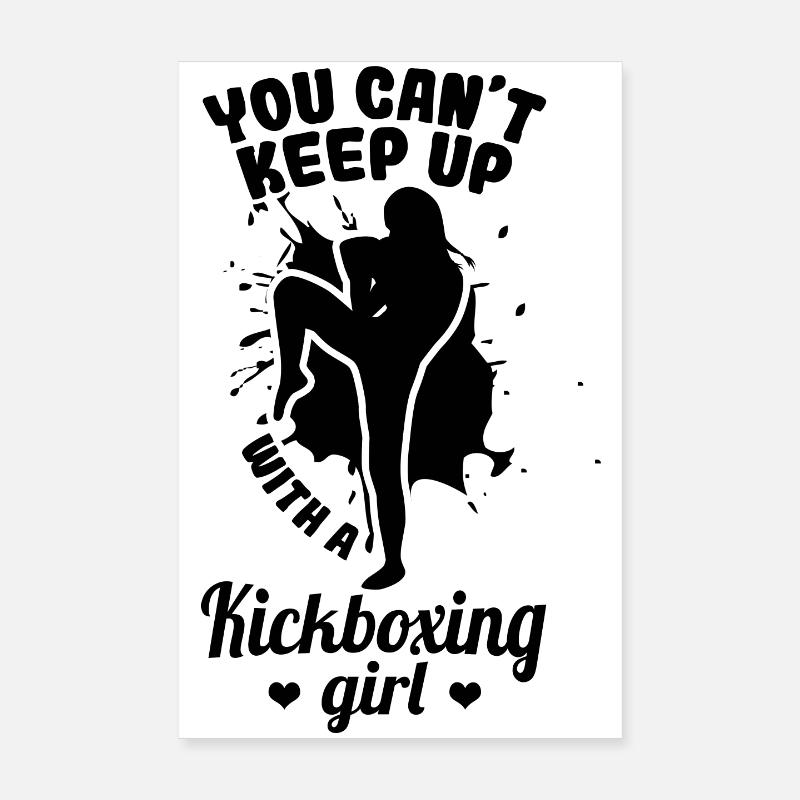 Weiblicher Kickboxer Poster 20x30 cm