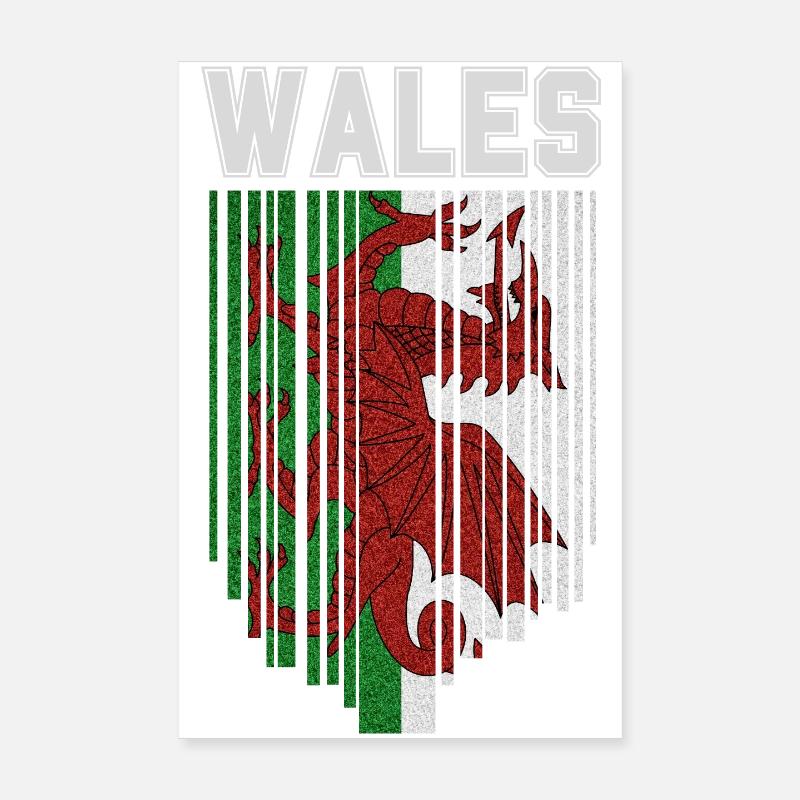 Drapeau du Pays de Galles, fierté galloise Poster 20 x 30 cm
