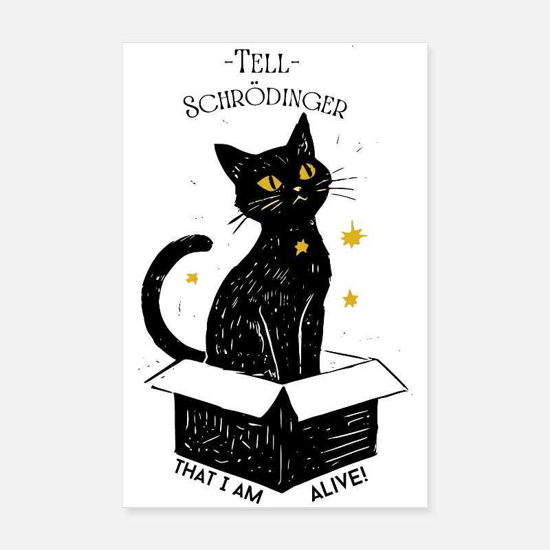 Le chat de Schrödinger Poster 20 x 30 cm
