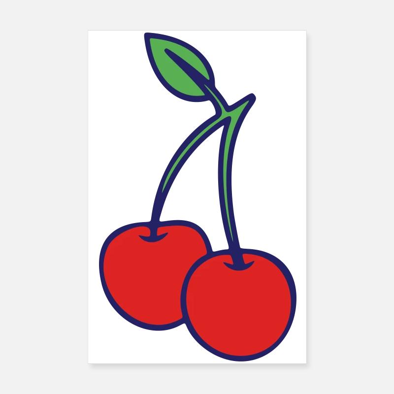 Cherries Poster 8" x 12" (20x30 cm)