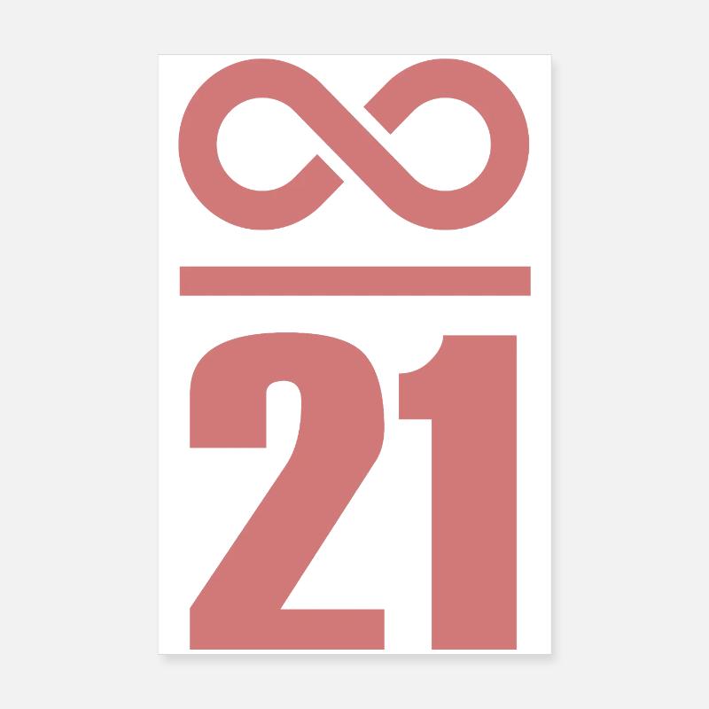 Unendlich durch 21 Millionen Bitcoin Unendlich  Poster 20x30 cm