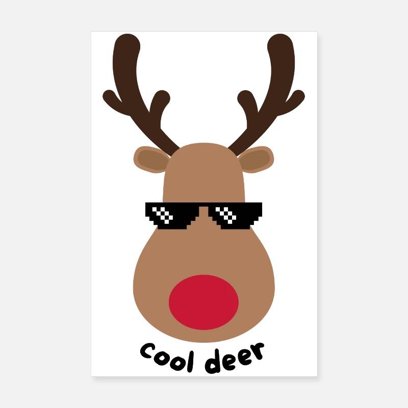 cool deer  Poster 20x30 cm