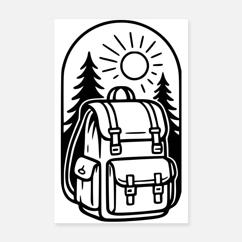 Survival - backpack Poster 8" x 12" (20x30 cm)