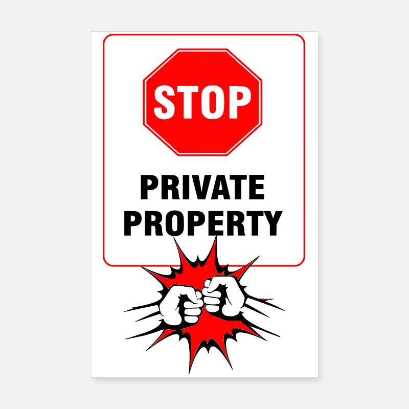 Signalisation de Propriété Privée Poster 20 x 30 cm