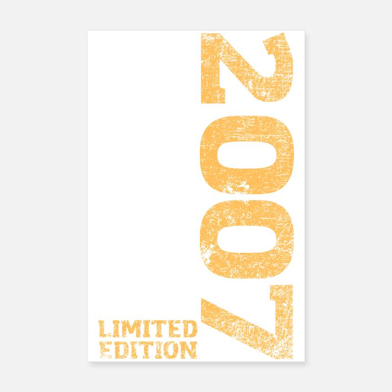 Limited Edition 2007 18. Geburtstag Geschenk Poster 20x30 cm