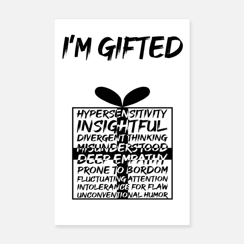 I am gifted Poster 20 x 30 cm