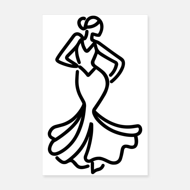 flamenco Poster 20 x 30 cm