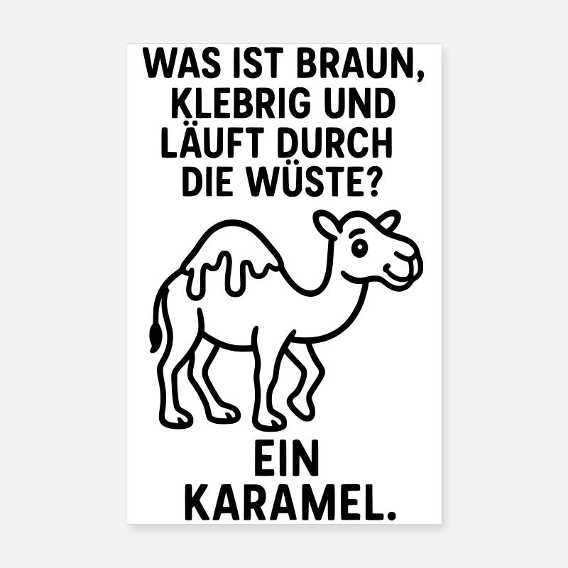Karamel Caramel Camel Desert Kids Joke Poster 8" x 12" (20x30 cm)