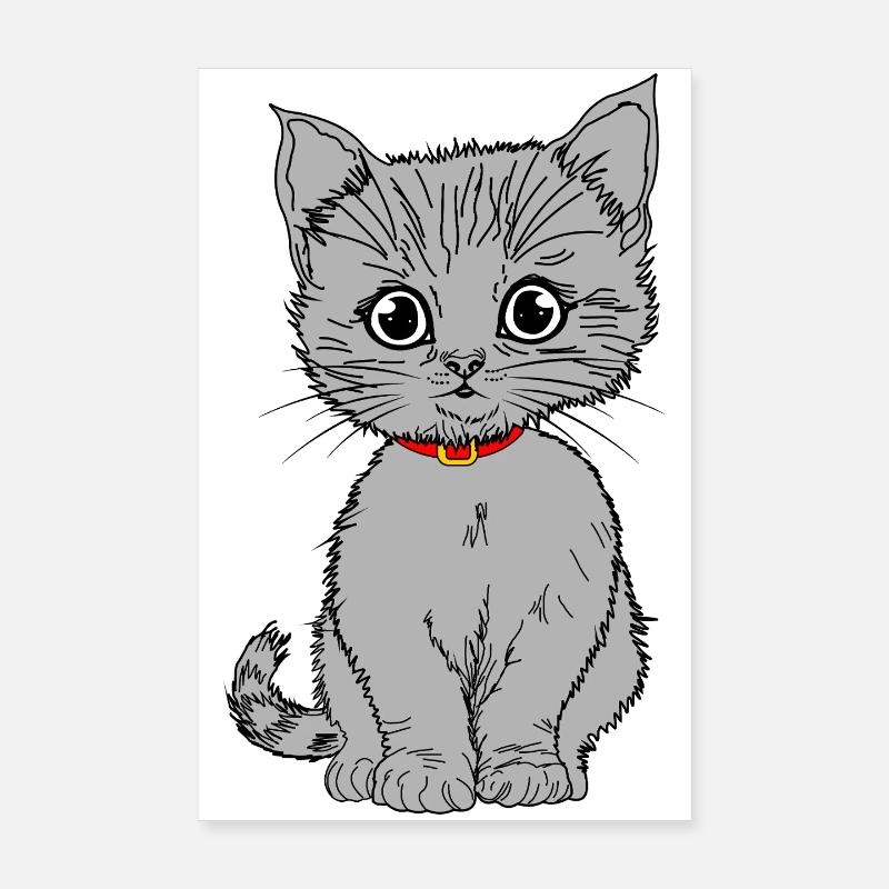 Gris Poster 20 x 30 cm