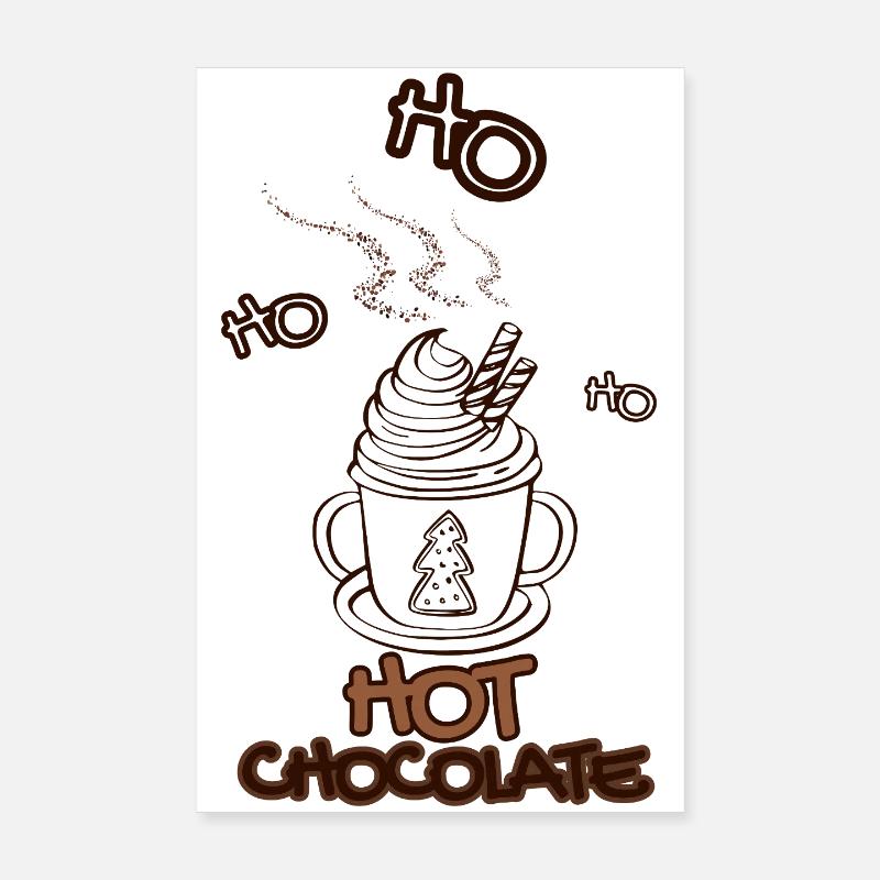 Chocolat chaud - Chocolat chaud à Noël Poster 20 x 30 cm