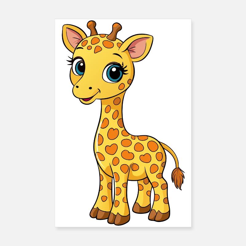 Bébés girafes Poster 20 x 30 cm