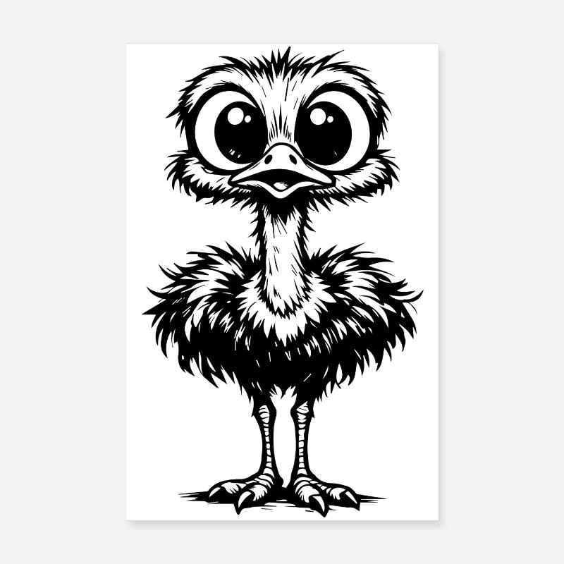Großäugige Flaumeule Poster 20x30 cm