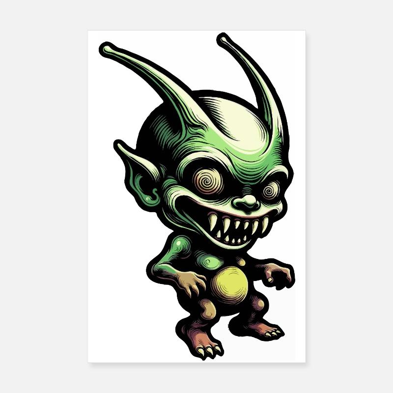 Le Bouffon Vert dans un style rétro-comic Poster 20 x 30 cm