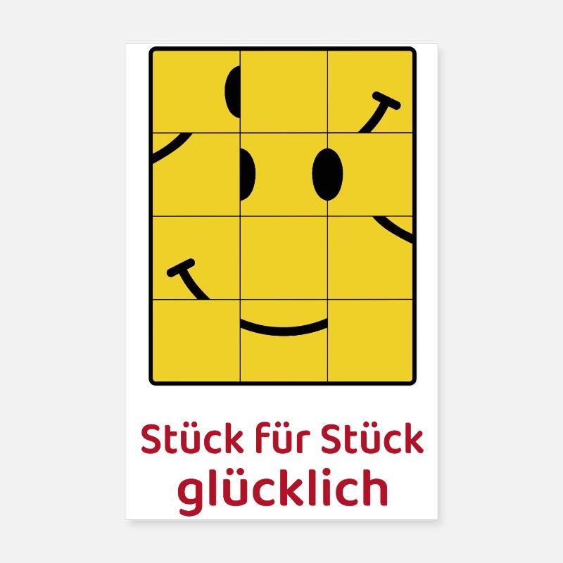 Pièce par pièce joyeuse – Puzzle Smiley Poster 20 x 30 cm