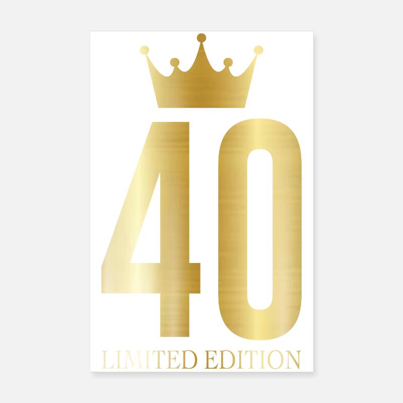 40e anniversaire Édition Limitée Crown Poster 20 x 30 cm