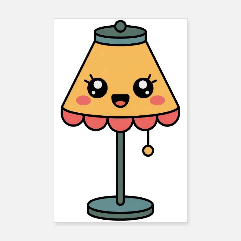 Lampe Tischlampe süßes Comic Poster 20x30 cm