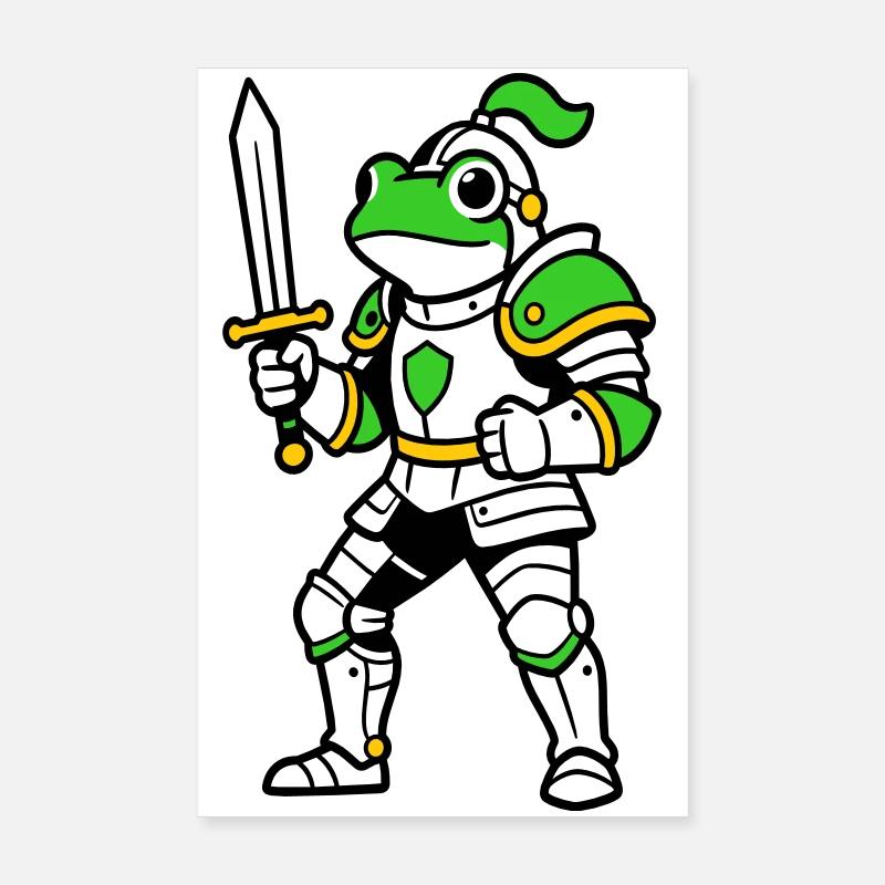Chevalier Grenouille Poster 20 x 30 cm