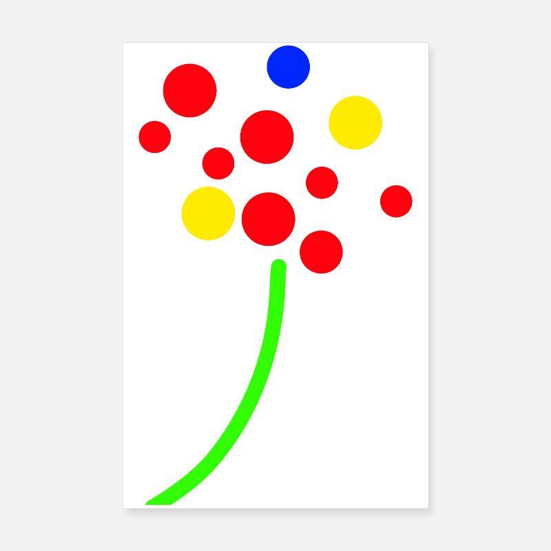 Konfetti Neon Blumenstrauß Poster 20x30 cm