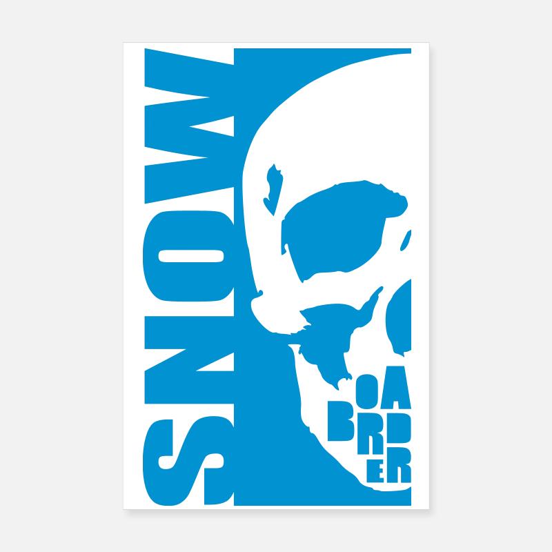 snowboarder skull Poster 20x30 cm