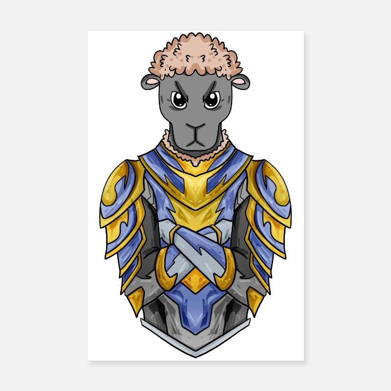 Chevalier Mouton Croisé Poster 20 x 30 cm