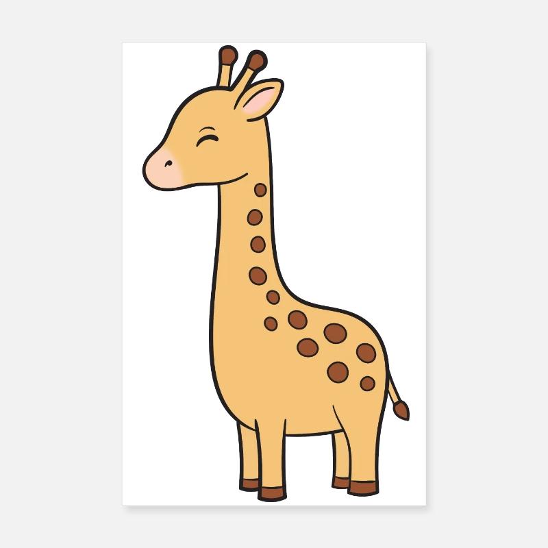 Giraffe Poster 8" x 12" (20x30 cm)