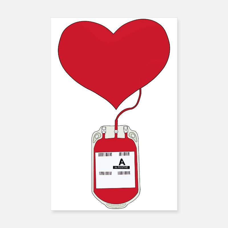 Blutspenden ist ein Akt der Liebe Poster 20x30 cm