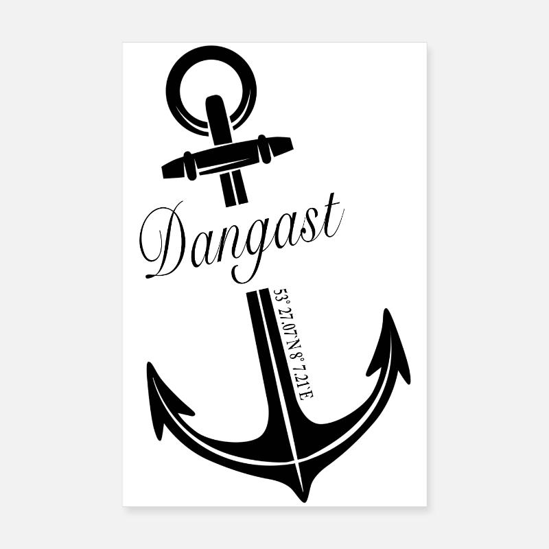 Dangast - Poster 20x30 cm - Weiß