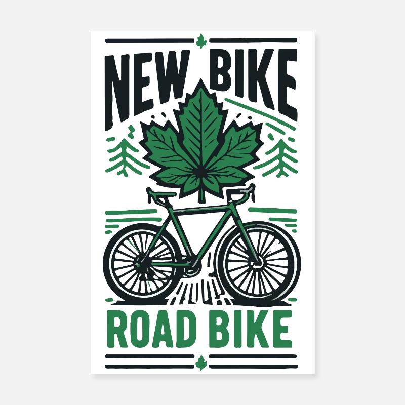 Vélo de gravier Leaf Vélo de route Design Poster 20 x 30 cm