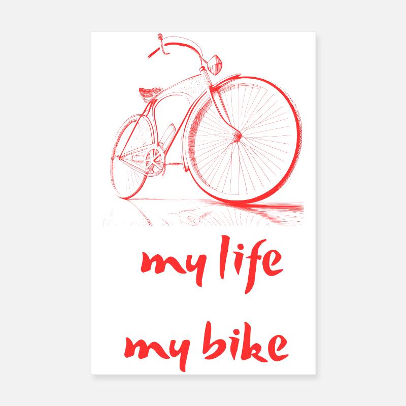 Vélos et motivation à bouger Poster 20 x 30 cm
