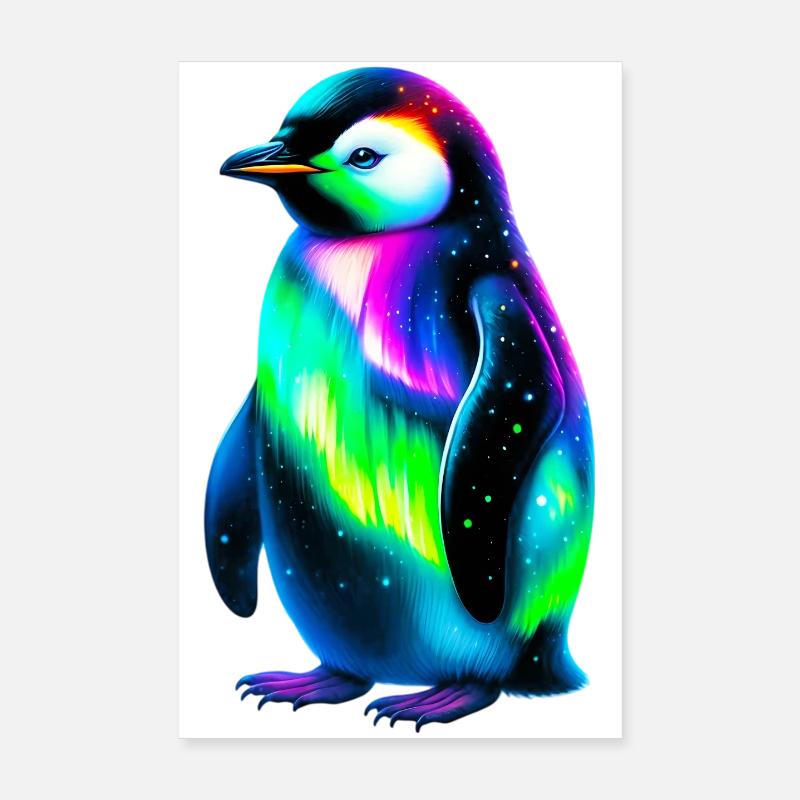 Pinguin - Poster 20x30 cm - Weiß