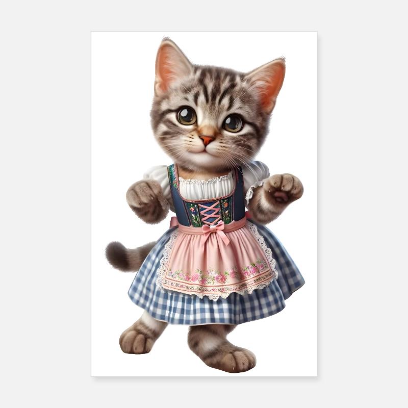 Chat traditionnel Poster 20 x 30 cm