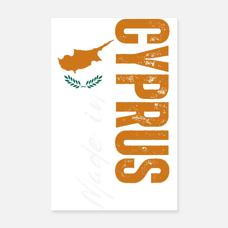 Fabriqué à Chypre, design vertical Poster 20 x 30 cm