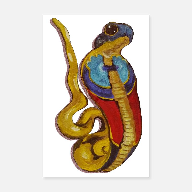 Art du serpent coloré - Wadjet Égypte ancienne Poster 20 x 30 cm