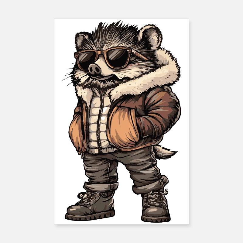 Igel Cool Winter Poster 20x30 cm