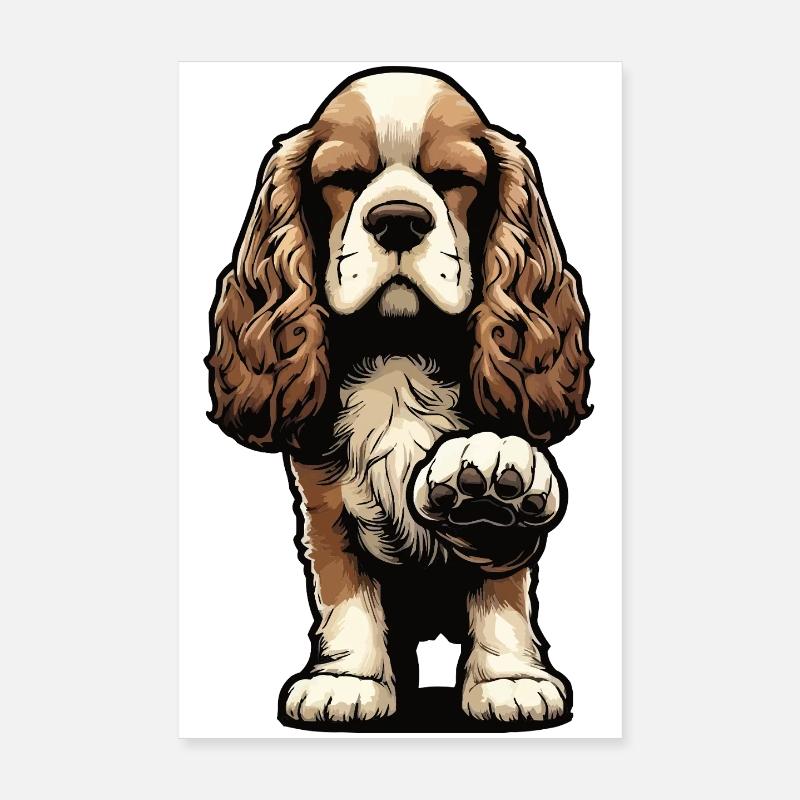 Cocker Spaniel Cocker Chien Cocker Propriétaire de cocker Spaniel Poster 20 x 30 cm