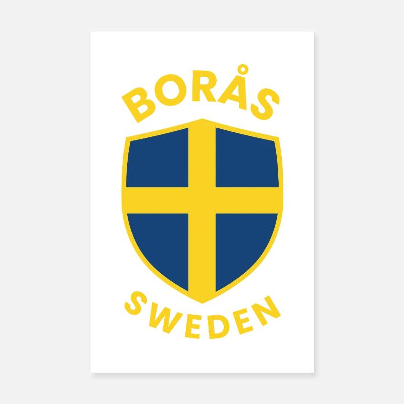 Borås Shield Sweden Emblem Poster 8" x 12" (20x30 cm)