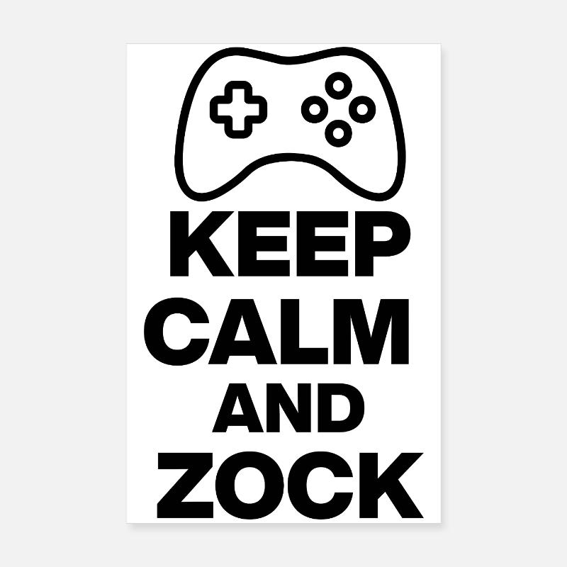 KEEP CALM AND GAMBLE! GAMING GAMER CONSOLE PC black Poster 8" x 12" (20x30 cm)