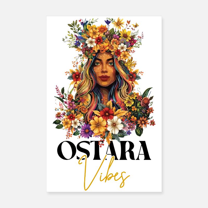 Ostara Vibes Joyeux Pas Déesse Ostara Poster 20 x 30 cm