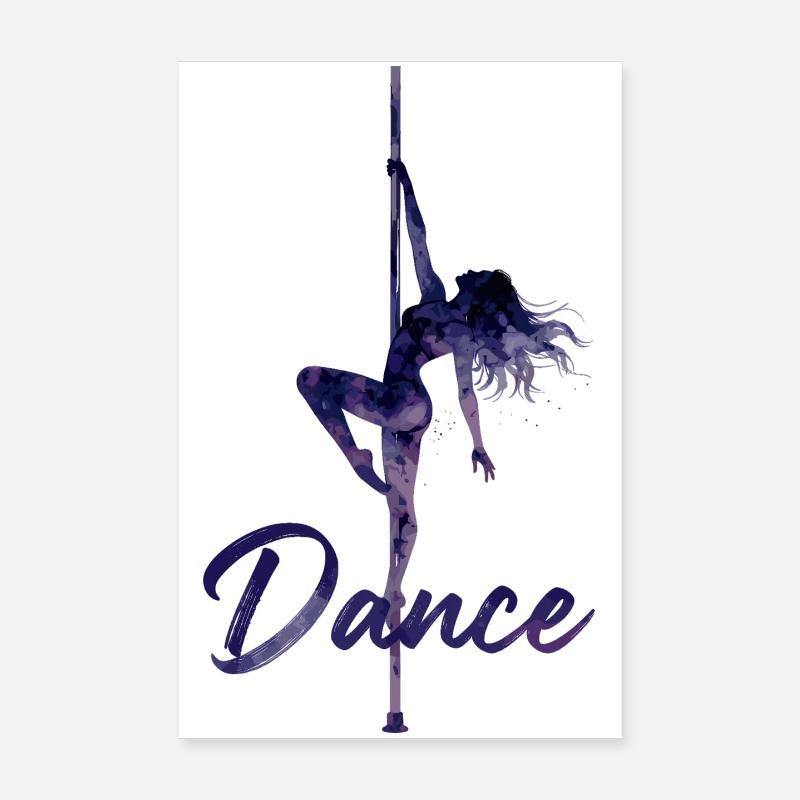 Pole Dance Silhouette – Elegant Pole Art Poster 8" x 12" (20x30 cm)