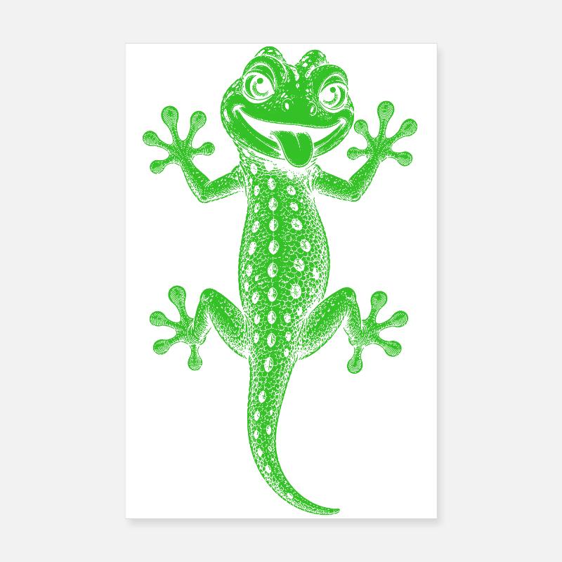 Gecko Poster 20 x 30 cm